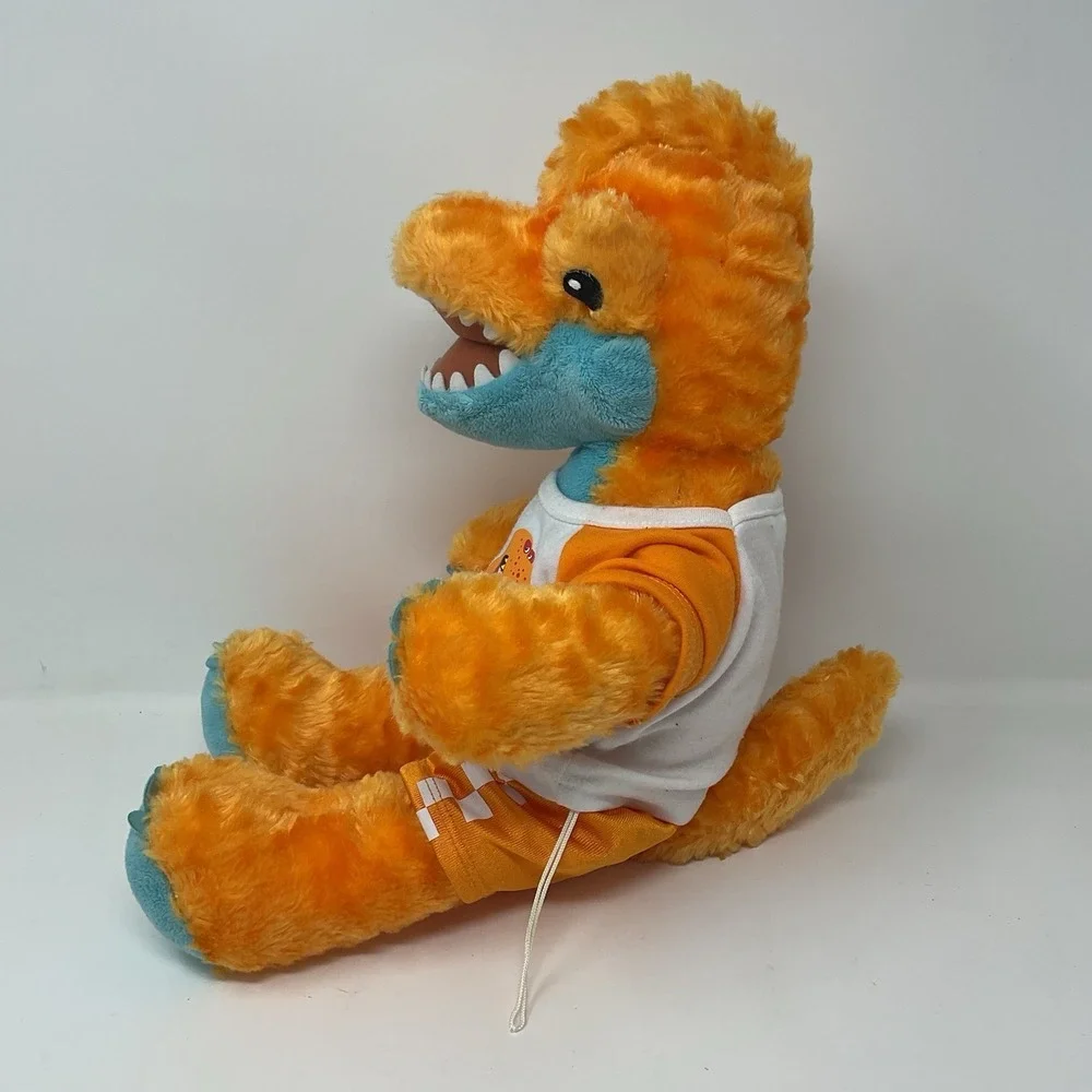 Build A Bear Workshop Dinosaur Orange Blue Stuffed Plush Shirt Shorts Outfit